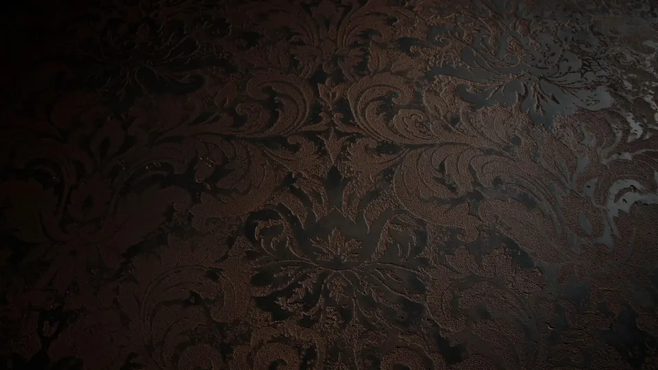 Dunkle Ornament-Oberfläche in Bronze